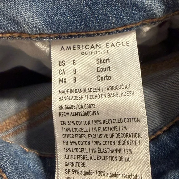 American Eagle dreamy drape stretch ripped low-rise baggy wide leg jean - Picture 3 of 6